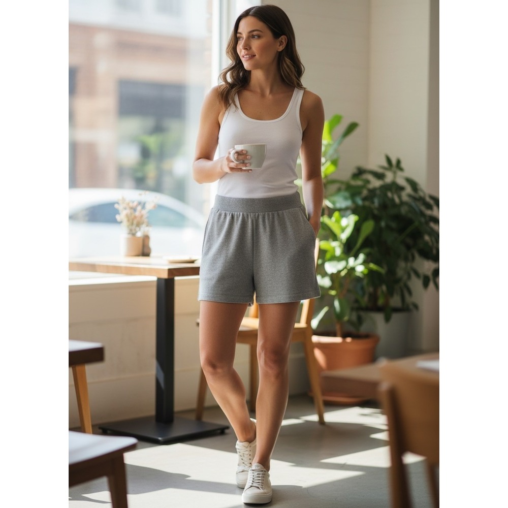 Banana Republic Knit Shorts Women Small Gray Good Loungewear